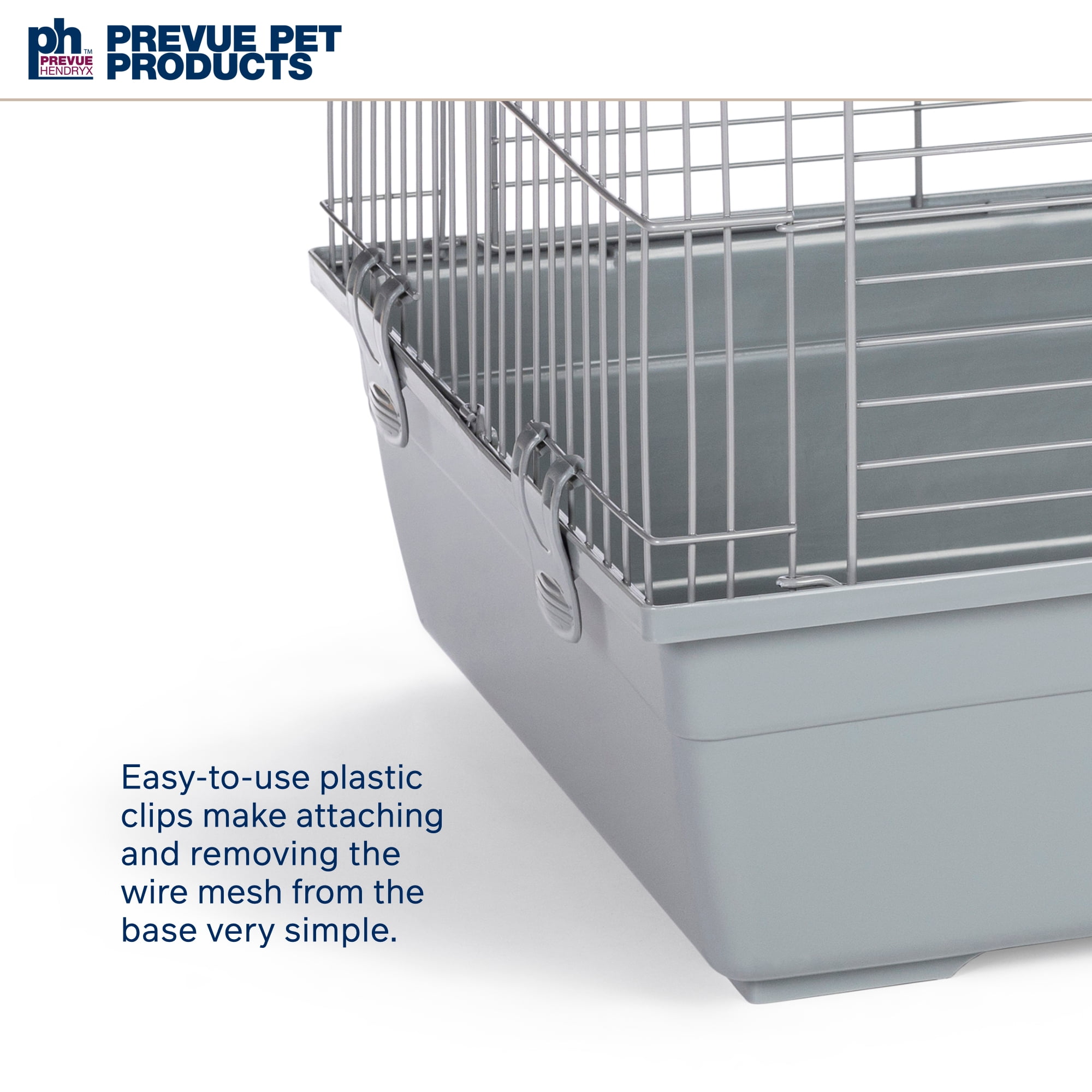 Prevue Pet Products Medium Rectangular Small Animal Rabbit Tubby with Gray Base