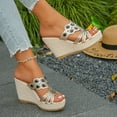 thumbnail image 5 of Mepaouo Espadrille Wedges for Women Platform High Heels Sandals Open Toe Slingback Slip on Slides Shoes, 5 of 7