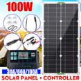 thumbnail image 4 of Kit de panel solar de 100 W y 18 V, cargador de panel solar para caravana, barco, camping al aire libre, 4 of 9