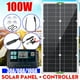 thumbnail image 4 of Kit de panel solar de 100 W y 18 V, panel solar portátil resistente al agua para coche, RV, barco, caravana, 4 of 9