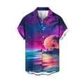 thumbnail image 2 of Busydd Mens Hawaiian Shirts Tropical Print Button Down Beach Shirts Tops Fashion Turndown Collar Regular Fit Blouses Short Sleeve Casual Vocation Shirts for Men, 2 of 4