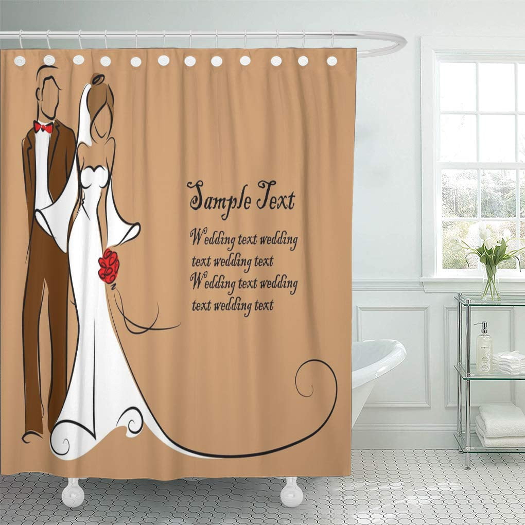 SUTTOM Love Wedding Silhouette of Bride and Groom The Couple Shower