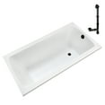 thumbnail image 4 of Streamline N-4360-751-ORB 66 in. x 34 in. Acrylic Soaking Drop-In Bathtub in Glossy White, With External Drain in Matte Oil Rubbed Bronze, 4 of 13