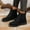 #367-Black, variant on Wowcloth Women's Fashion Casual Round Toe Ankle Boots, Solid Color Chunky Heel Lace-Up Design, Slimming Fit for Daily Wear and Stylish Outings