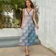 thumbnail image 4 of Mermaid Fish Scales Art Sleeveless Dress Women's Summer Suit Dresses for Women 2025 Luxury Party Dress, 4 of 6