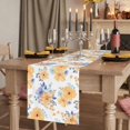 thumbnail image 2 of Table Runners 70 Inches Long Dress Scarves, Orange Watercolor Floral Farmhouse Coffee/Dining/Kitchen Table Decor, Holiday Table Runner, Spring Flower Abstract Art 13x70 Inch, 2 of 9