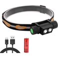 thumbnail image 1 of Linterna frontal recargable de 1200 lúmenes 2x XML-L2 LED Linterna frontal liviana impermeable desmontable con batería para caminatas / campamentos / pesca Vhermosa 16*15*7.5cm, 1 of 4