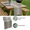 thumbnail image 5 of Beige Striped Table Runner - 108 Inch Long, Kitchen Dining Table Runner Dresser Scarves, Grey Geometric Minimalist Modern Artwork Farmhouse Decor for Coffee Tables Wedding Party Banquet, 5 of 8