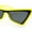 Yellow Black - Black, variant on Beveled Squared Geometric 2-tone Triangular Cat Eye Plastic Sunglasses All Black