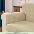 thumbnail image 5 of CHUN YI Stretch 2 Piece Houndstooth Sofa Slipcover Couch Cover,Ivory White,Sofa, 5 of 6