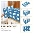 thumbnail image 2 of Yayeee Collapsible Cube Storage Bin with Lid Fabric Closet Decorative Basket with Handles, Blue Polar Bear, 2 of 7