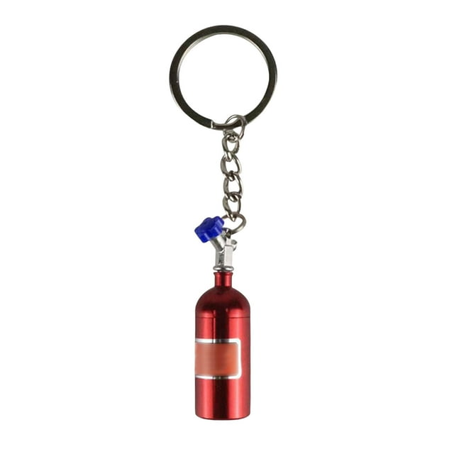 Simulation Keyring Nitrous Bottle Keychain Aluminum Designs Great Addition for Motorbike Car Fans Daily Use and Shows 1pc