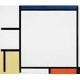 thumbnail image 2 of Mondrian, Piet 13x12 Gold Ornate Wood Framed with Double Matting Museum Art Print Titled - Composition with Blue-Red-Yellow-and Black, 2 of 4