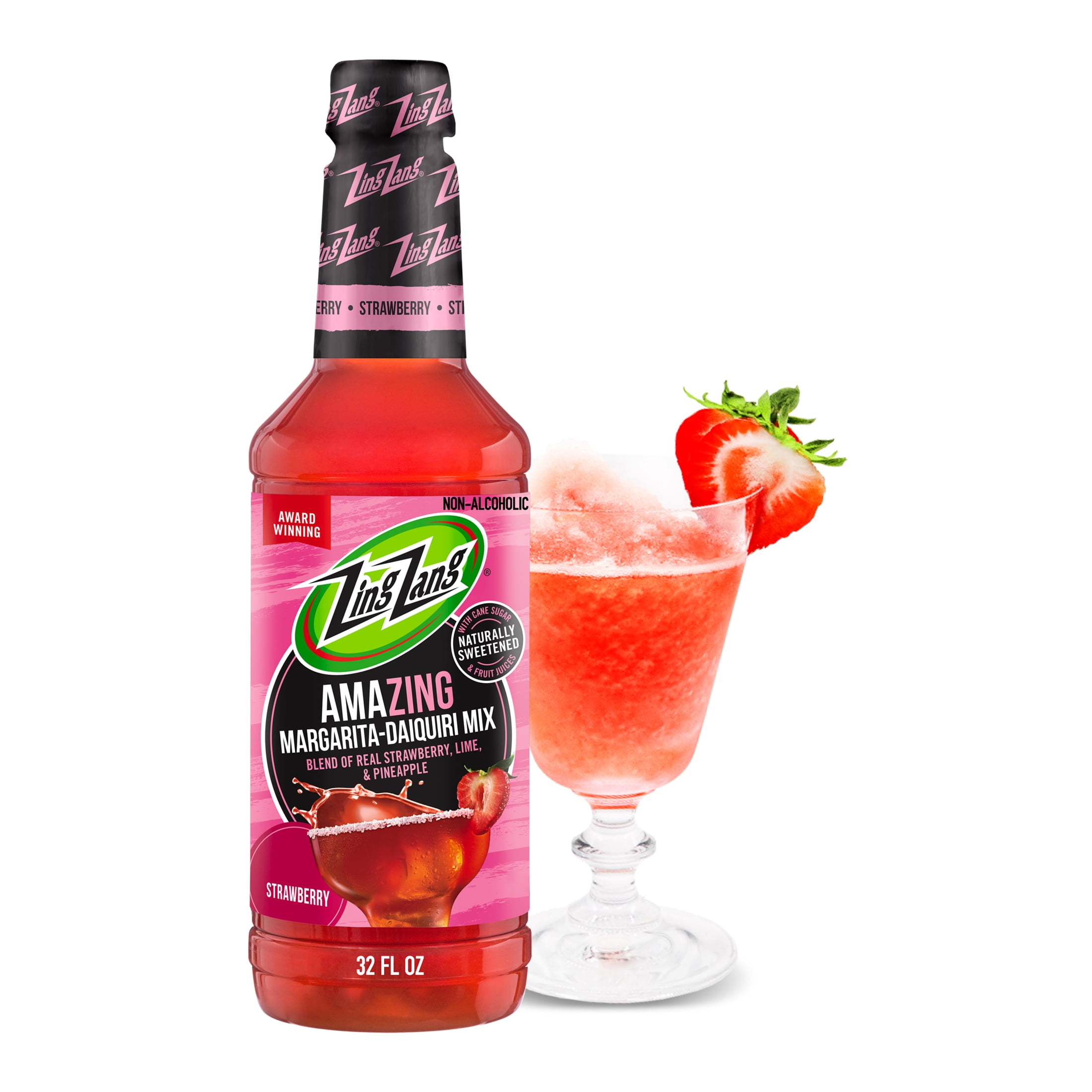Zing Zang Amazing Strawberry Margarita-Daiquiri Mix, Non-Alcoholic