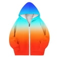 thumbnail image 4 of Lopecy-Sta Long Sleeve Jacket for Kids Gradient Print Zip Up Hoodies Long Sleeve Hooded Sweatshirt Jacket with Pocket, 4 of 5