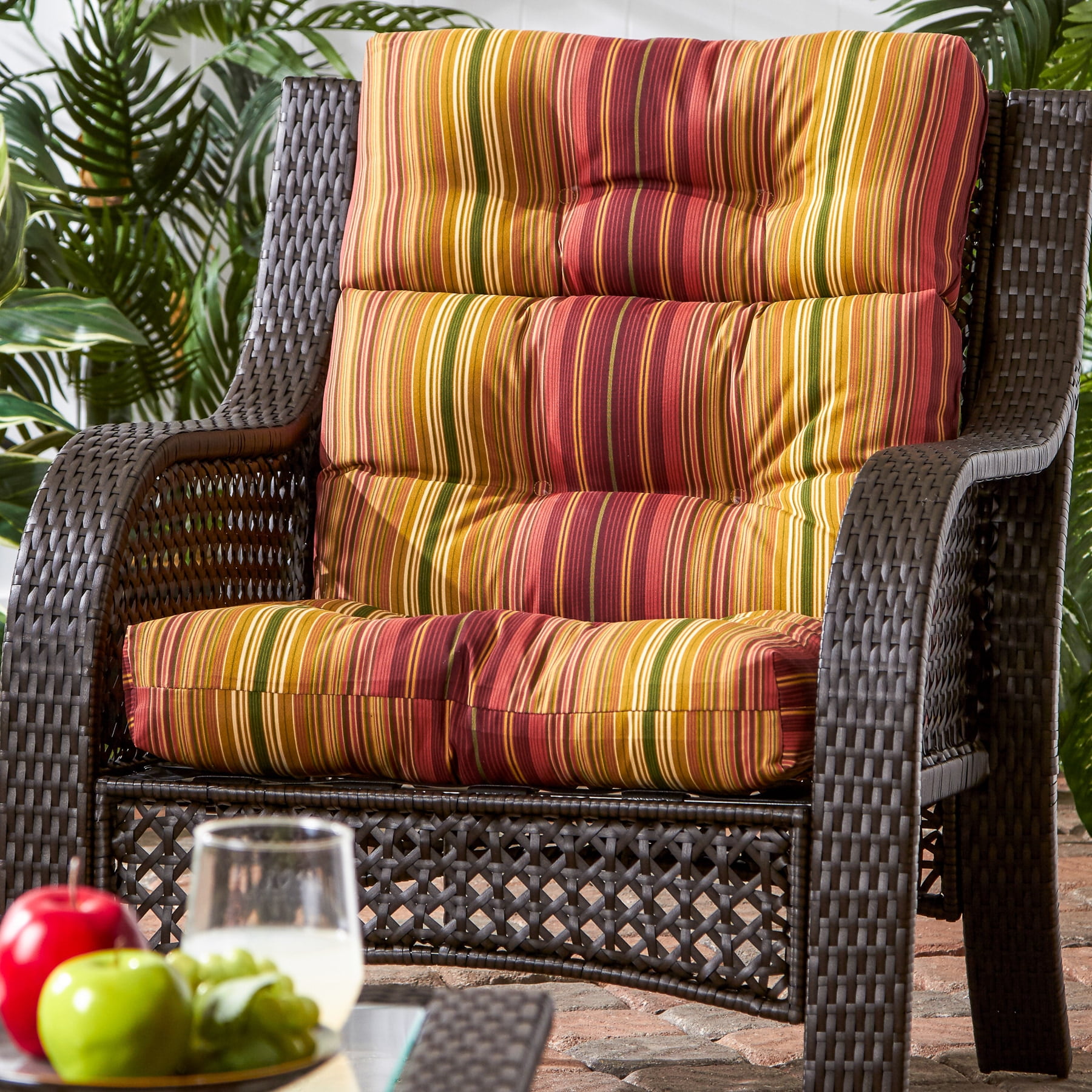 Havenside Home Dewey 3 Section Outdoor, Outdoor Wicker Chair Seat Back Cushions