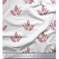 thumbnail image 1 of Soimoi Poly Georgette Fabric Leaves & Floral Block Decor Fabric Printed Yard 52 Inch Wide, 1 of 3