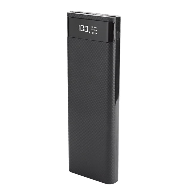 Boîtier de Batterie ABS, Boîte de Rangement de Batterie Portable Boîte d'Alimentation Mobile, pour Banque d'Alimentation Mobile Coque de Batterie Bricolage Noir,Blanc