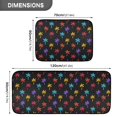 thumbnail image 3 of 2-Piece Kitchen Mat Set Non Slip Washable Floor Mats Decorative Rugs for Kitchen Sink Laundry Colorful Palm Tree Icons, 3 of 7