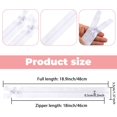 thumbnail image 2 of czcpp-4PCS #5 18 inch Separating Jacket Zippers for Sewing Coats Jacket Zipper Black Molded Plastic Zippers Bulk DIY Tools for Garment/Bags/Home Textile Bags Pillow Tent Tailor (White, 18 inch), 2 of 4