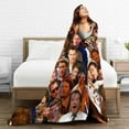 thumbnail image 3 of Blanket Chris Actors Pratt Throw Flannel Blankets Warm Soft Cozy Fuzzy Blanket for Bed Sofa Couch Camping Travel Gift Blankets for All Seasons 40""x30"", Black, 3 of 3