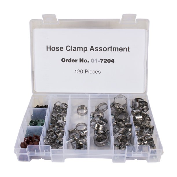 Hose Clamp Assortment contains 6 of the most popular sizes of Hose