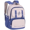 thumbnail image 5 of FUZHIQ Embroidery Letter School Backpack for 3rd 4th 5th 6th Grade Double Front Snap Straps Breathable Straps Bookbag, Blue, 5 of 5