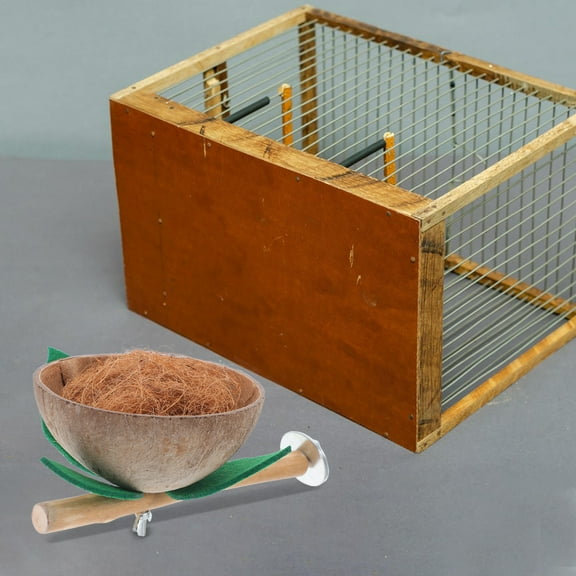 LOLIPPYY Nesting Box for Birds with Coconut Shell 1 Set