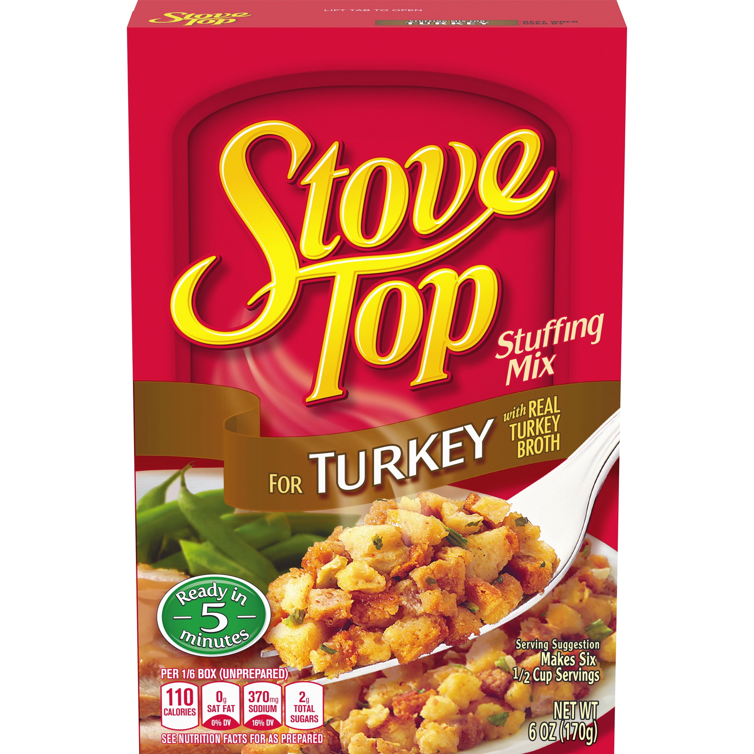 Stove Top Stuffing Mix for Turkey, 6 oz Box - Walmart.com - Walmart.com