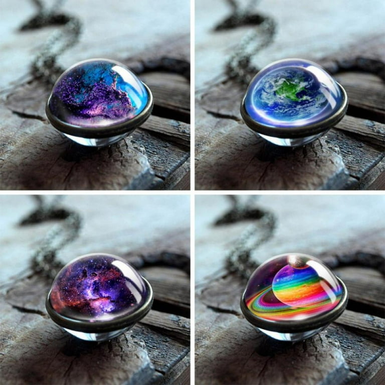 MAGAZINE Unique Double Sided Nebula Galaxy Pendant Double Sided