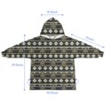 thumbnail image 7 of Black Buffalo Geometric Pattern Blanket Hoodies for Kids 6-13YR Oversize Wearable Blanket Hoodies for Boys Girls Teens, 7 of 7