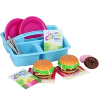 Sophia's 17 Piece Picnic Caddy & Food Set for 18" Dolls, Multicolor