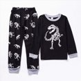 thumbnail image 4 of NOLDARES Toddler Baby Boy Clothes Long Sleeve Sweatshirt Pants Set Fall Winter Outfits(M548-Black), 4 of 4