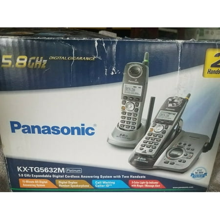 Panasonic KX-TG5432M 5.8 GHz DSS Digital Single Line Cordless Phone 2 (Best 2 Line Cordless Phone 2019)