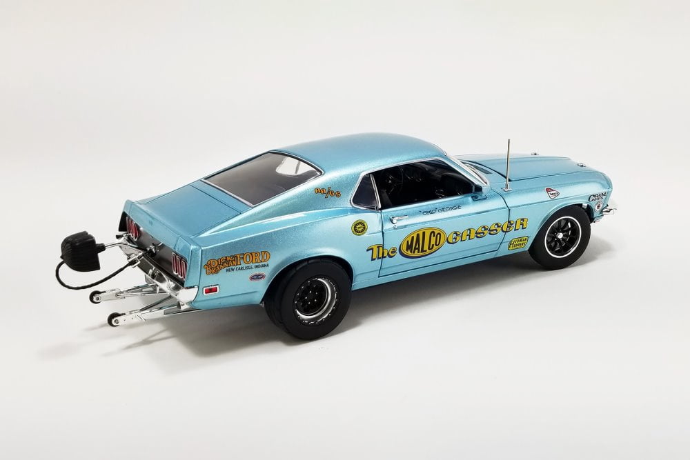 1969 Ford Mustang BOSS 429, Light Blue - Acme A1801858 - 1/18 scale Diecast Model Car