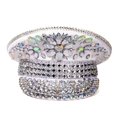 thumbnail image 1 of Sombrero de capitán con tachuelas de cristal, gorro nupcial de lentejuelas, gorro de novia para fiesta de boda, moda, 1 of 4