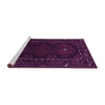 thumbnail image 2 of Ahgly Company Machine Washable Indoor Round Persian Purple Traditional Area Rugs, 5' Round, 2 of 4