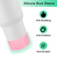 thumbnail image 3 of Funda protectora de bota de silicona de 2 piezas para la parte inferior de botellas de agua de 30-40 oz para vaso rosa, 3 of 6