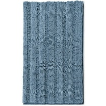 Clara Clark Chenille Super Absorbent Bath Mat - Extra Soft - Shower and Bath Room - Machine wash dry - Size Extra Large 44 x 26 - Blue Heaven