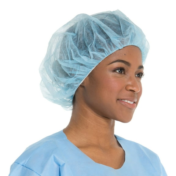 Halyard Disposable Bouffant Cap Blue X-Large 100 Ct