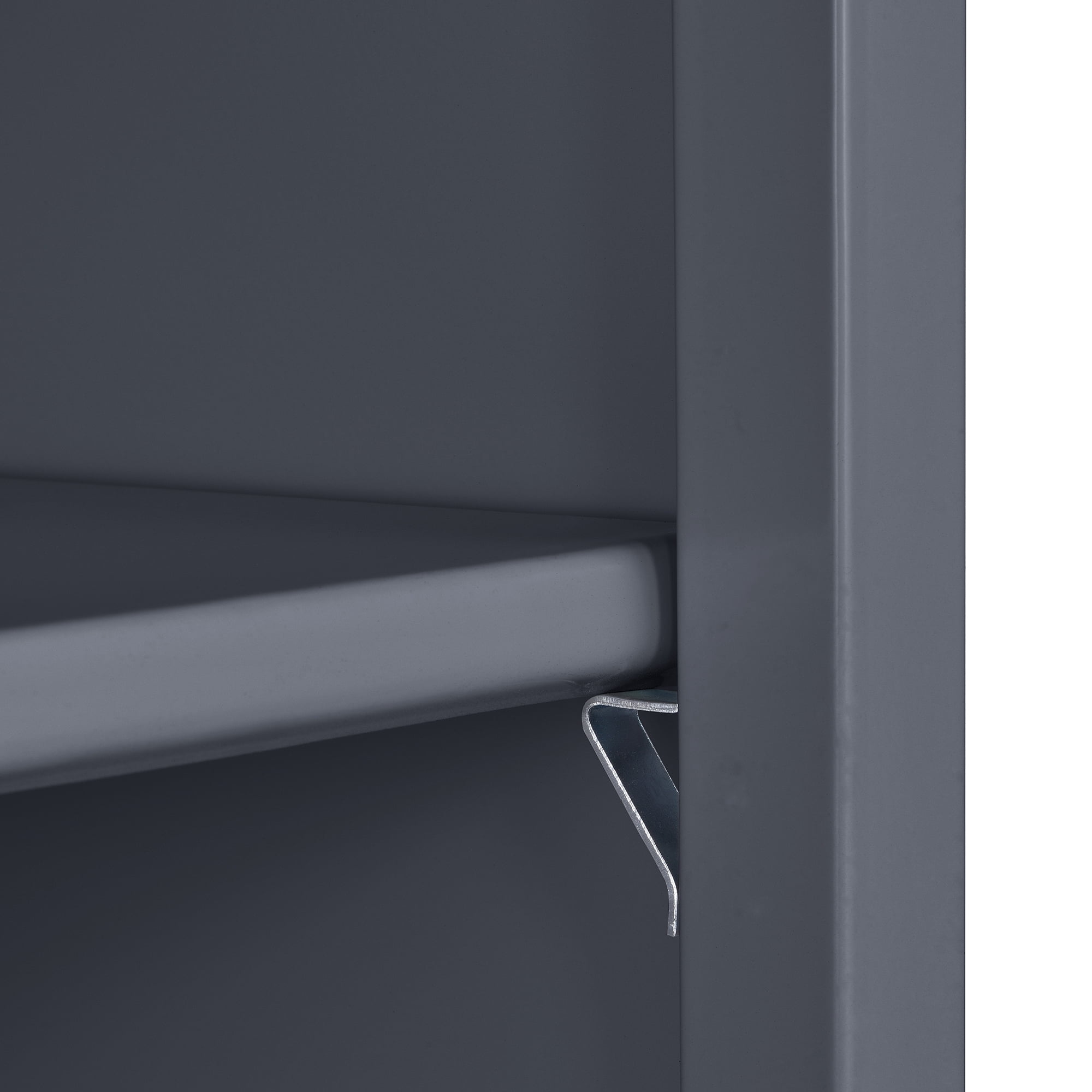 Sandusky Welded Steel Freestanding Bookcase Storage Cabinet, Charcoal
