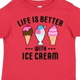 thumbnail image 4 of Inktastic Life is Better with Ice Cream Boys or Girls Toddler T-Shirt, 4 of 5