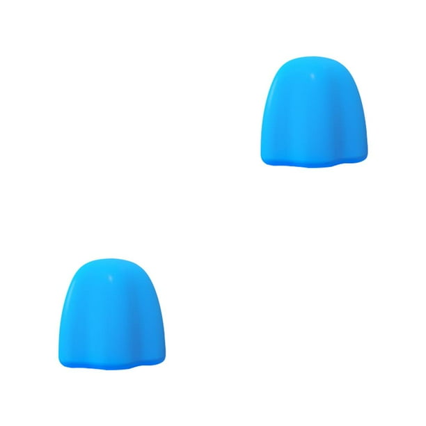 Moyic Dispensador de tapa de de con cierre automático, artículos de tocador lavables para el hogar, repuesto de cubierta de tubo de crema Azul 2Conjunto