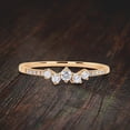 thumbnail image 3 of 0.25 Carat Round Moissanite Diamond Stackable Engagement Ring Wedding Band in 10K Rose Gold, Promise Ring, Anniversary Ring, 3 of 8