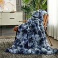 thumbnail image 2 of Faux Fur Plush Throw Blanket Soft Fluffy Bubble Blanket for Couch, Sofa Bedroom, 2 of 5