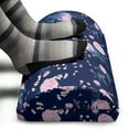 thumbnail image 3 of Floral Foot Rest, Tropical Pink Tones Flowers Dragonfly Night Look Vintage English Garden Art, Non-Slip Backing Ergonomic Memory Foam Leg Support for Office, Lavender and Mauve, by Ambesonne, 3 of 5