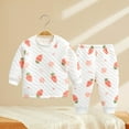 thumbnail image 2 of Youth Boy Outfit Underwear Pajamas Long Sleeve Toppants Loungewear Kids Sweatsuit,Red,110, 2 of 3