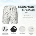 thumbnail image 6 of Picia Funny Chicken pattern Mens Swim Trunks with Compression Liner Stretch Beach Shorts Quick Dry with Zipper Pockets No-Chafing Board Shorts-Small, 6 of 9