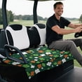 thumbnail image 5 of XYZCANDO St. Patrick's Shamrock Golf Cart Seat Cover - 4 Pockets Non-Slip Terry Cloth - Universal Fit 2-Seat Golf Cart Protector, 5 of 8