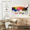 thumbnail image 5 of Elephant Stock San Diego Skyline Colors Wall Art - Horizontal Canvas Wall Art - Living Room Wall Decor - City Canvas - Orange And Blue Decor - 12" x 8", 5 of 8